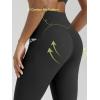 image:imageODODOS Womens 3D Contour Butt Lift 78 Compression Leggings with Pockets High Waist Tummy Control Yoga Pants 25 InseamOnyx Black