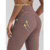 image:imageODODOS Womens 3D Contour Butt Lift 78 Compression Leggings with Pockets High Waist Tummy Control Yoga Pants 25 InseamPurple Taupe