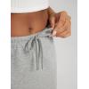 image:imageODODOS Womens Back Split Midi Skirt  Cotton French Terry Drawstring Tie High Waist Casual Long Pencil Skirts with PocketsGrey Heather
