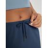 image:imageODODOS Womens Back Split Midi Skirt  Cotton French Terry Drawstring Tie High Waist Casual Long Pencil Skirts with PocketsNavy