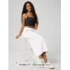 image:imageODODOS Womens Back Split Midi Skirt  Cotton French Terry Drawstring Tie High Waist Casual Long Pencil Skirts with PocketsWhite
