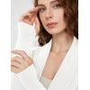 image:imageODODOS Womens Drape Open Front Cardigans Cozy Soft Long Sleeve Casual Wrap Outerwear with Pockets Thumb HoleWhite