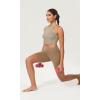 image:imageODODOS Womens High Waist Lounge Yoga Shorts with Pockets 46810 Buttery Soft Biker ShortsLight Brown