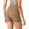 image:imageODODOS Womens High Waist Lounge Yoga Shorts with Pockets 46810 Buttery Soft Biker ShortsLight Brown