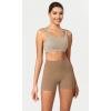image:imageODODOS Womens High Waist Lounge Yoga Shorts with Pockets 46810 Buttery Soft Biker ShortsLight Brown