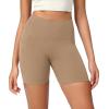 image:imageODODOS Womens High Waist Lounge Yoga Shorts with Pockets 46810 Buttery Soft Biker ShortsLight Brown