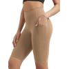 image:imageODODOS Womens High Waist Lounge Yoga Shorts with Pockets 46810 Buttery Soft Biker ShortsLight Brown