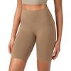 image:imageODODOS Womens High Waist Lounge Yoga Shorts with Pockets 46810 Buttery Soft Biker ShortsLight Brown