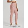 image:imageODODOS Womens High Waisted Yoga Leggings with Pockets Tummy Control Non See Through Workout Athletic Running Yoga PantsRose Pink Heather