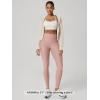 image:imageODODOS Womens High Waisted Yoga Leggings with Pockets Tummy Control Non See Through Workout Athletic Running Yoga PantsRose Pink Heather