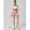 image:imageODODOS Womens High Waisted Yoga Leggings with Pockets Tummy Control Non See Through Workout Athletic Running Yoga PantsRose Pink Heather