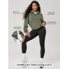 image:imageODODOS Womens Modal Soft Cinchable Sweatshirts Half Zipper Funnel Neck Oversize Pullover with PocketsDark Sage