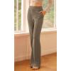 image:imageODODOS Womens Modal Soft Mini Flared Pants with Pockets High Waist PullOn Casual Lounge Pants2931 InseamEspresso