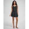image:imageODODOS Womens Modal Soft Romper with Pockets Elastic Waist Sleeveless Outfit Summer Short JumpsuitsBlack
