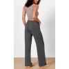 image:imageODODOS Womens Modal Soft Wide Leg Pants Elastic High Waist Casual Lounge Relaxed Pants with Pockets  27 29  31 InseamCharcoal