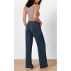 image:imageODODOS Womens Modal Soft Wide Leg Pants Elastic High Waist Casual Lounge Relaxed Pants with Pockets  27 29  31 InseamNavy
