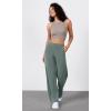 image:imageODODOS Womens Modal Soft Wide Leg Pants Elastic High Waist Casual Lounge Relaxed Pants with Pockets  27 29  31 InseamSlate Green