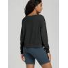 image:imageODODOS Womens Modal SoftBreezy Wide Scoop Neck Pullover Oversized Long Sleeve SweatshirtsBlack