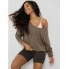 image:imageODODOS Womens Modal SoftBreezy Wide Scoop Neck Pullover Oversized Long Sleeve SweatshirtsEspresso