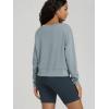 image:imageODODOS Womens Modal SoftBreezy Wide Scoop Neck Pullover Oversized Long Sleeve SweatshirtsGrey Blue