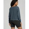 image:imageODODOS Womens Modal SoftBreezy Wide Scoop Neck Pullover Oversized Long Sleeve SweatshirtsNavy