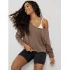 image:imageODODOS Womens Modal SoftBreezy Wide Scoop Neck Pullover Oversized Long Sleeve SweatshirtsNutria