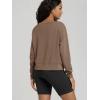 image:imageODODOS Womens Modal SoftBreezy Wide Scoop Neck Pullover Oversized Long Sleeve SweatshirtsNutria