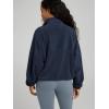 image:imageODODOS Womens Polar Fleece FullZip Cinchable Jacket  Soft Warm Winter Layering Long Sleeve Outerwear with PocketsDark Navy