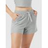 image:imageODODOS Womens RelaxedFit Shorts Ultra Soft odSTRATUM Tech Mid Rise Shorts with Pocket 35 InseamMoisture Wicking UPF 50Pale Grey Heather
