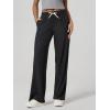 image:imageODODOS Womens Straight Leg Pants Ultra Soft odSTRATUM Tech Relaxed Casual Pajama Lounge Pants with Pockets272931 InseamBlack Heather