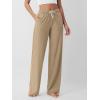 image:imageODODOS Womens Straight Leg Pants Ultra Soft odSTRATUM Tech Relaxed Casual Pajama Lounge Pants with Pockets272931 InseamKhaki Heather