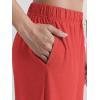 image:imageODODOS Womens Straight Leg Pants Ultra Soft odSTRATUM Tech Relaxed Casual Pajama Lounge Pants with Pockets272931 InseamRed Heather