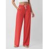 image:imageODODOS Womens Straight Leg Pants Ultra Soft odSTRATUM Tech Relaxed Casual Pajama Lounge Pants with Pockets272931 InseamRed Heather
