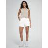 image:imageODODOS Womens Sweat Shorts Cotton French Terry Curved Hem Workout Casual Relaxed Lounge Shorts with PocketsWhite