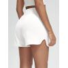 image:imageODODOS Womens Sweat Shorts Cotton French Terry Curved Hem Workout Casual Relaxed Lounge Shorts with PocketsWhite