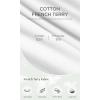 image:imageODODOS Womens Sweat Shorts Cotton French Terry Curved Hem Workout Casual Relaxed Lounge Shorts with PocketsWhite