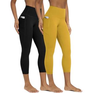 image:imageODODOS 2Pack Buttery Soft Lounge Yoga Leggings with Pockets for Women 23  25  28 High Waist Yoga PantsBlackmango Mint