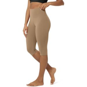 image:imageODODOS Buttery Soft Lounge Yoga Capris for Women 14  19  21 High Waist Capri LeggingsLight Brown