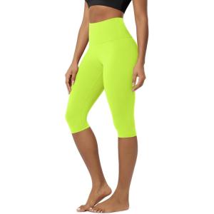 image:imageODODOS Buttery Soft Lounge Yoga Capris for Women 14  19  21 High Waist Capri LeggingsNeon Green Yellow