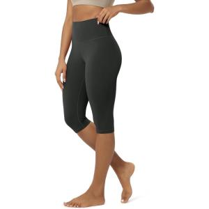 image:imageODODOS Buttery Soft Lounge Yoga Capris for Women 14  19  21 High Waist Capri LeggingsOnyx Black Grey