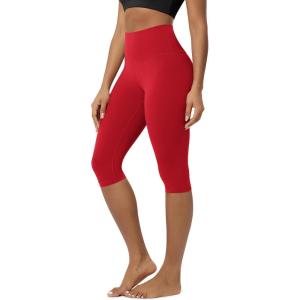 image:imageODODOS Buttery Soft Lounge Yoga Capris for Women 14  19  21 High Waist Capri LeggingsRed