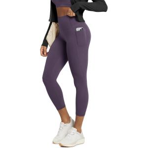 image:imageODODOS Buttery Soft Lounge Yoga Leggings with Pockets for Women 23  25 28 High Waist Yoga PantsDark Purple