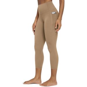 image:imageODODOS Buttery Soft Lounge Yoga Leggings with Pockets for Women 23  25 28 High Waist Yoga PantsLight Brown