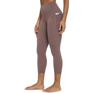 image:imageODODOS Buttery Soft Lounge Yoga Leggings with Pockets for Women 23  25 28 High Waist Yoga PantsPurple Taupe