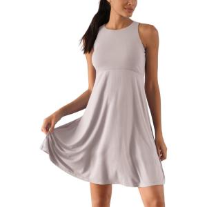 image:imageODODOS Casual Flare Tank Dress for Women Summer Sleeveless Sundress Mini Skater DressLight Beige