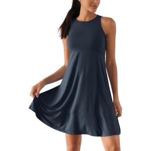 image:imageODODOS Casual Flare Tank Dress for Women Summer Sleeveless Sundress Mini Skater DressMidnight