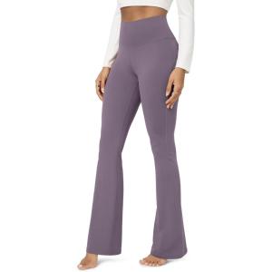 image:imageODODOS Cloud Feeling Flared Yoga Pants for Women High Waist Casual Bootleg Lounge Pants 3032 InseamAsh Violet