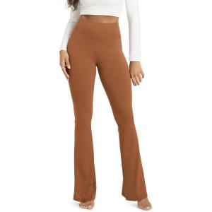 image:imageODODOS Cloud Feeling Flared Yoga Pants for Women High Waist Casual Bootleg Lounge Pants 3032 InseamCaramel
