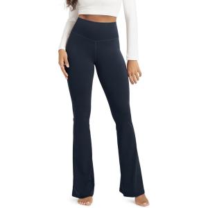 image:imageODODOS Cloud Feeling Flared Yoga Pants for Women High Waist Casual Bootleg Lounge Pants 3032 InseamDeep Navy