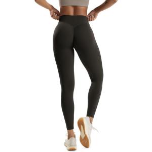 image:imageODODOS Hidden Scrunch Butt Lifting Leggings for Women  25 No Front Seam High Waist Booty Sculpting Yoga PantsDark Brown